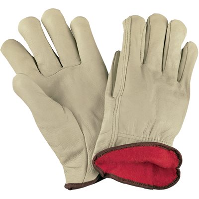 Cowhide Leather Drivers Gloves Lined - XLarge