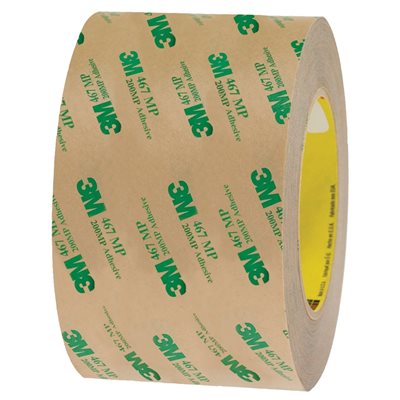 3" x 60 yds. 3M 467MP Adhesive Transfer Tape Hand Rolls